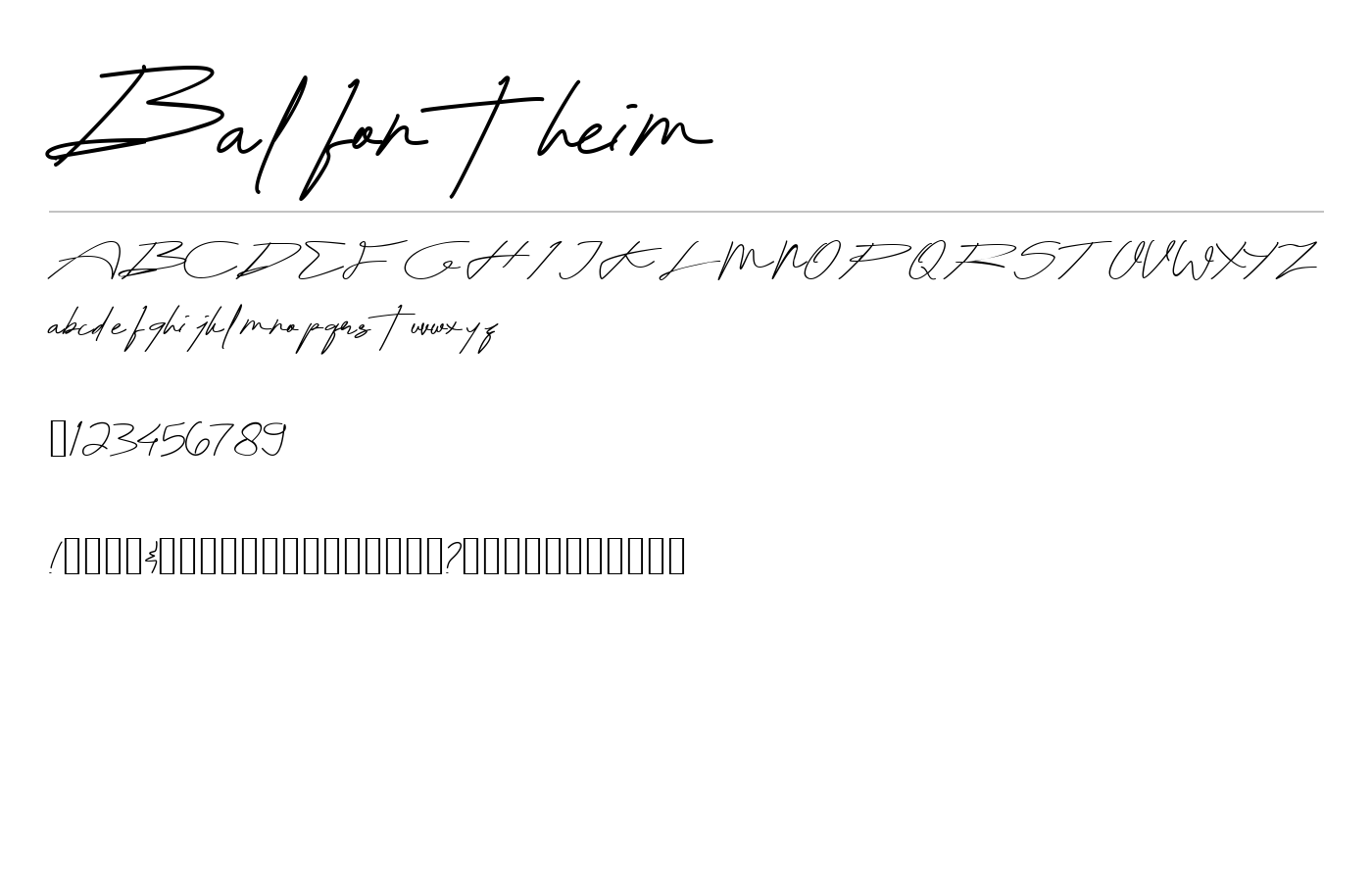 Balfontheim Font preview