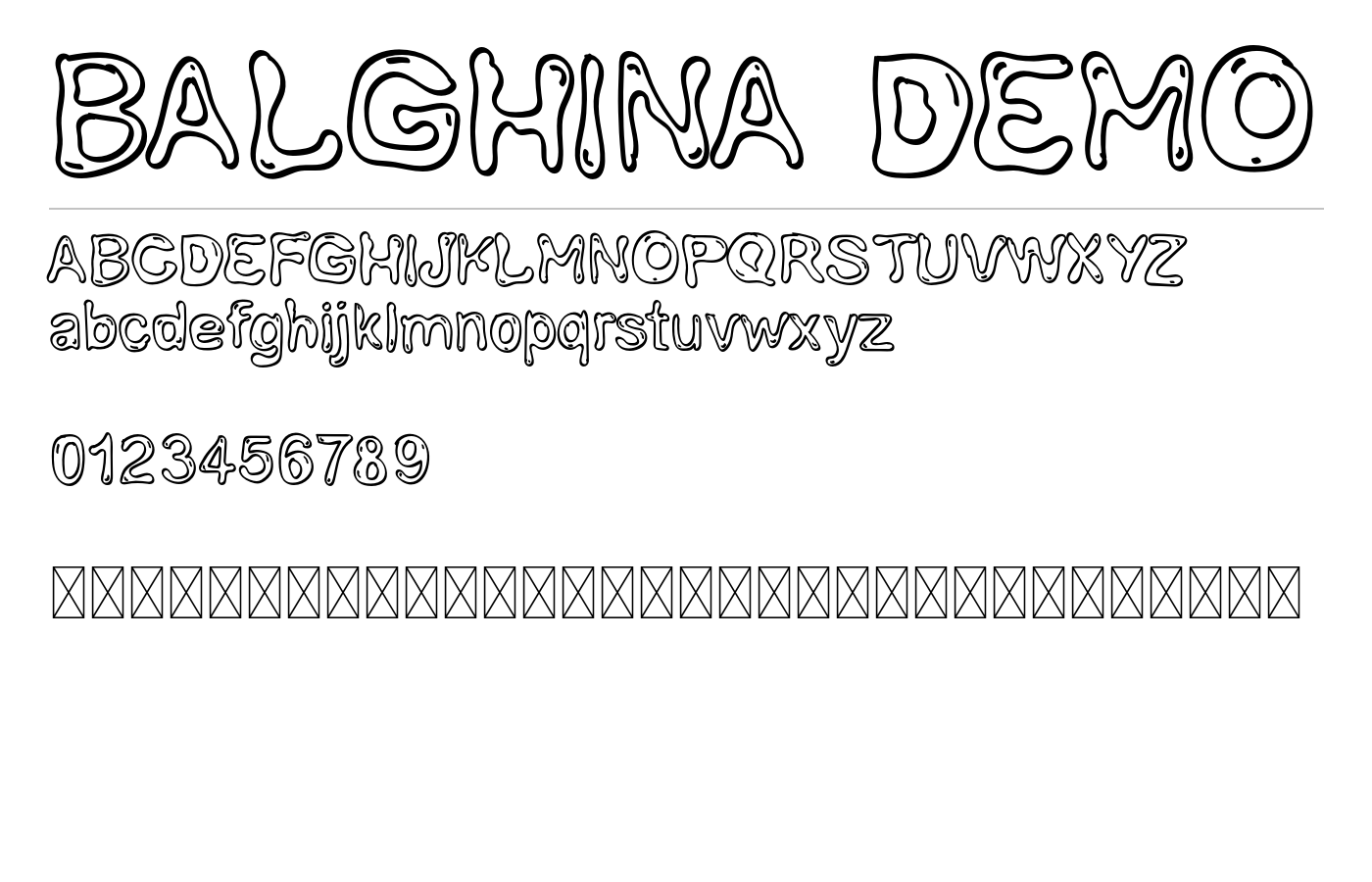 BALGHINA DEMO Font preview