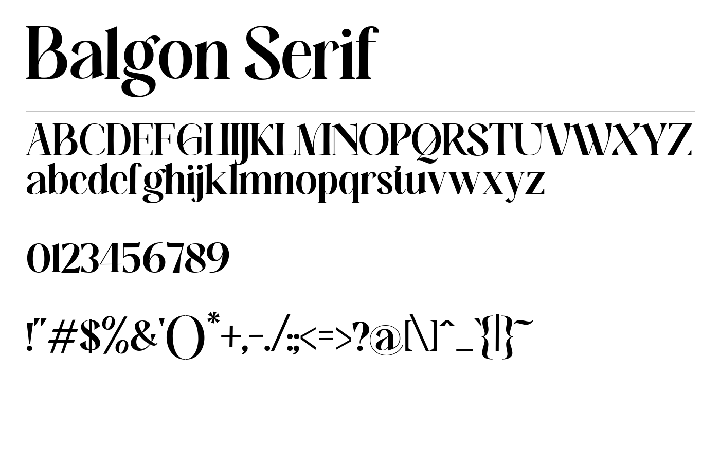 Balgon Serif Font preview