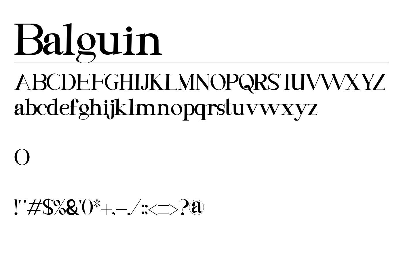 Balguin Font preview