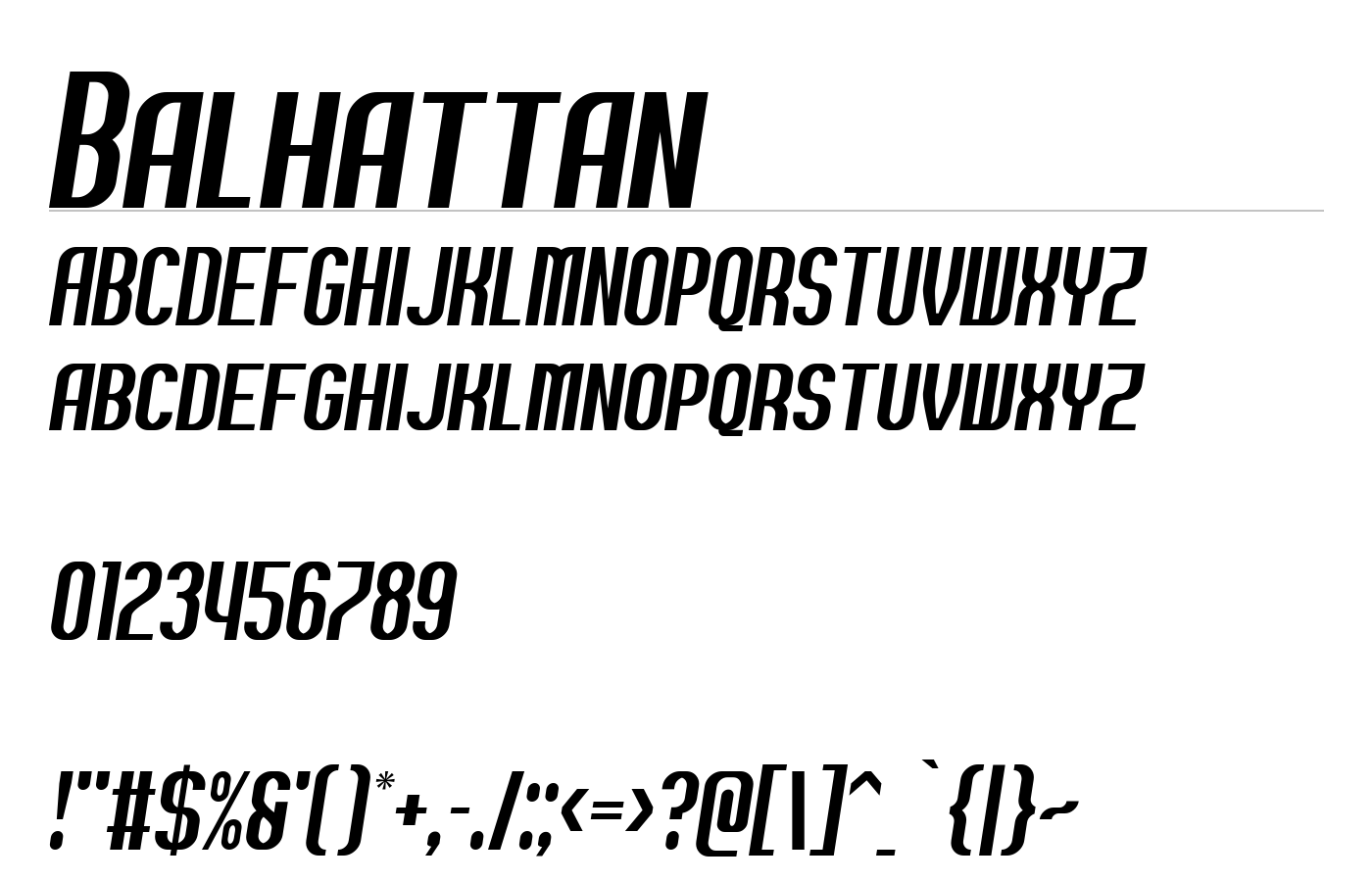 Balhattan Font preview