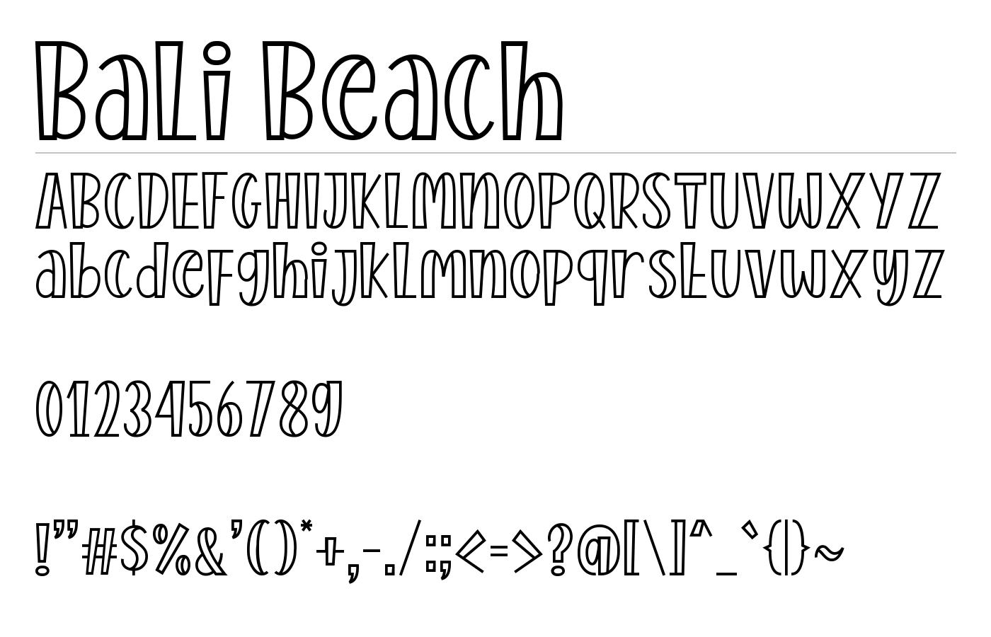 Bali Beach Font preview