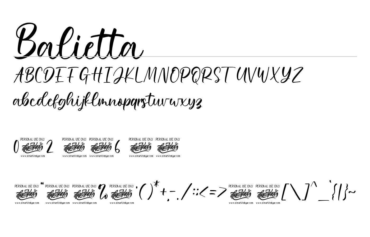 Balietta Font preview
