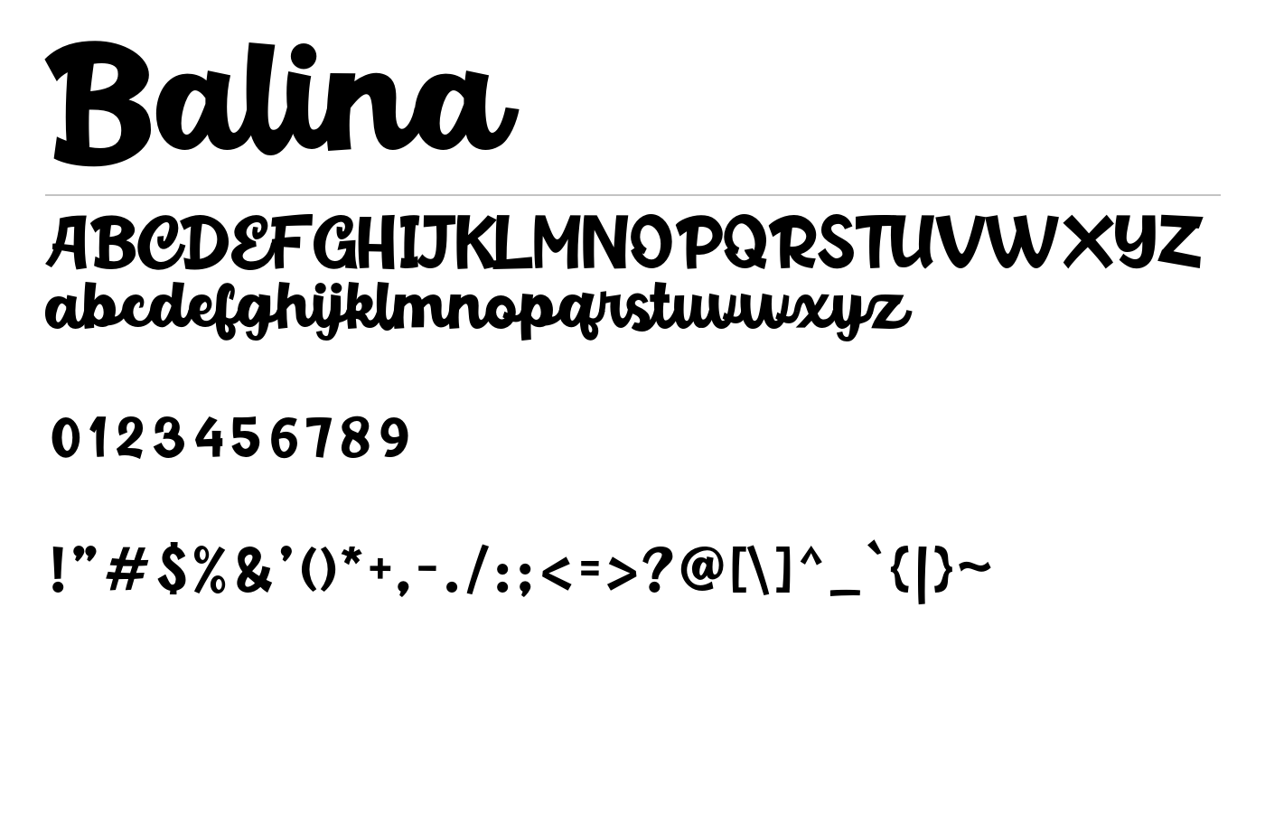 Balina Font preview