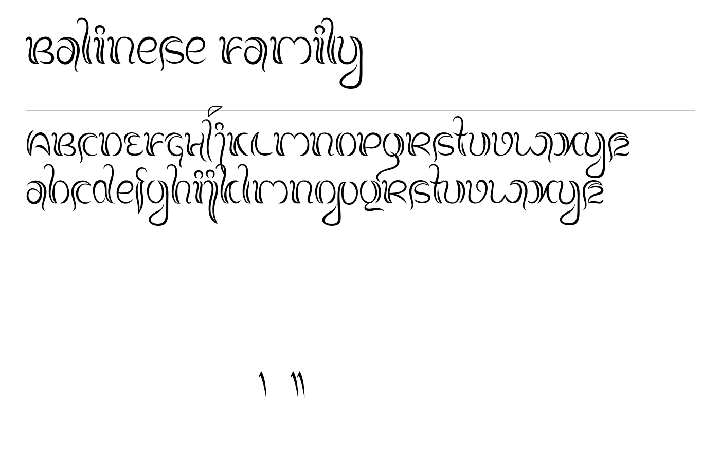 Balinese Family Font preview