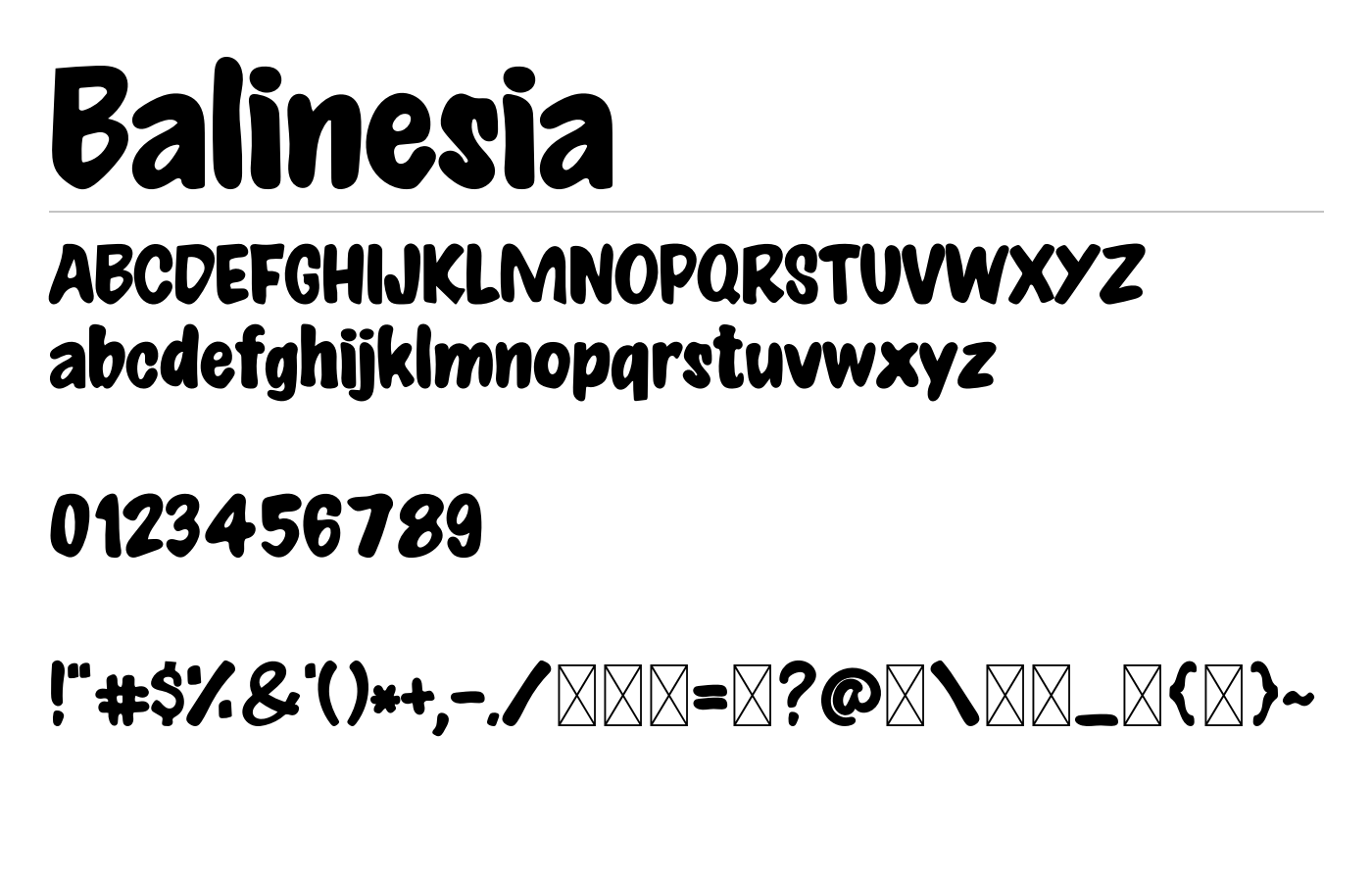 Balinesia Font preview