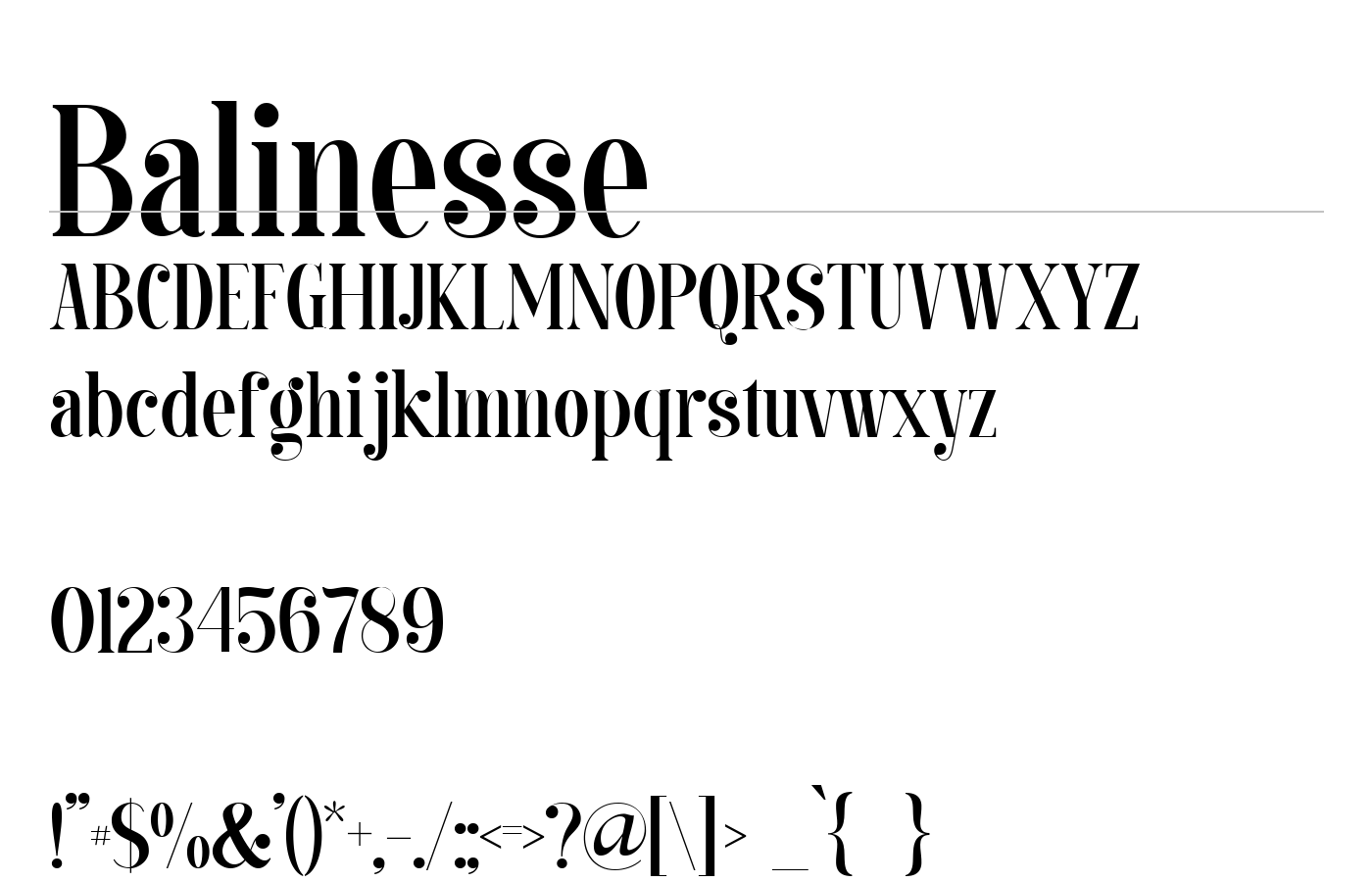Balinesse Font preview