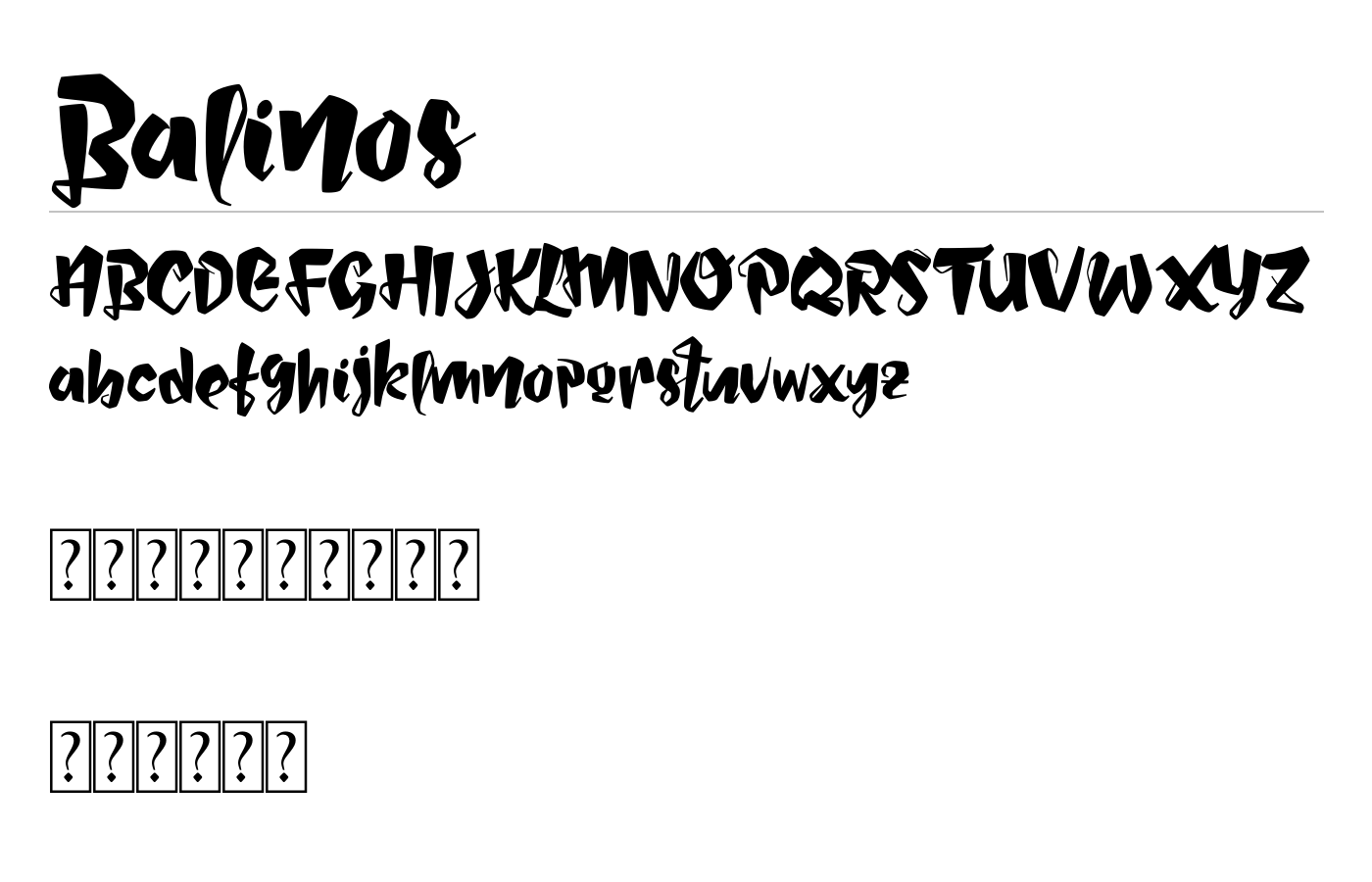 Balinos Font preview