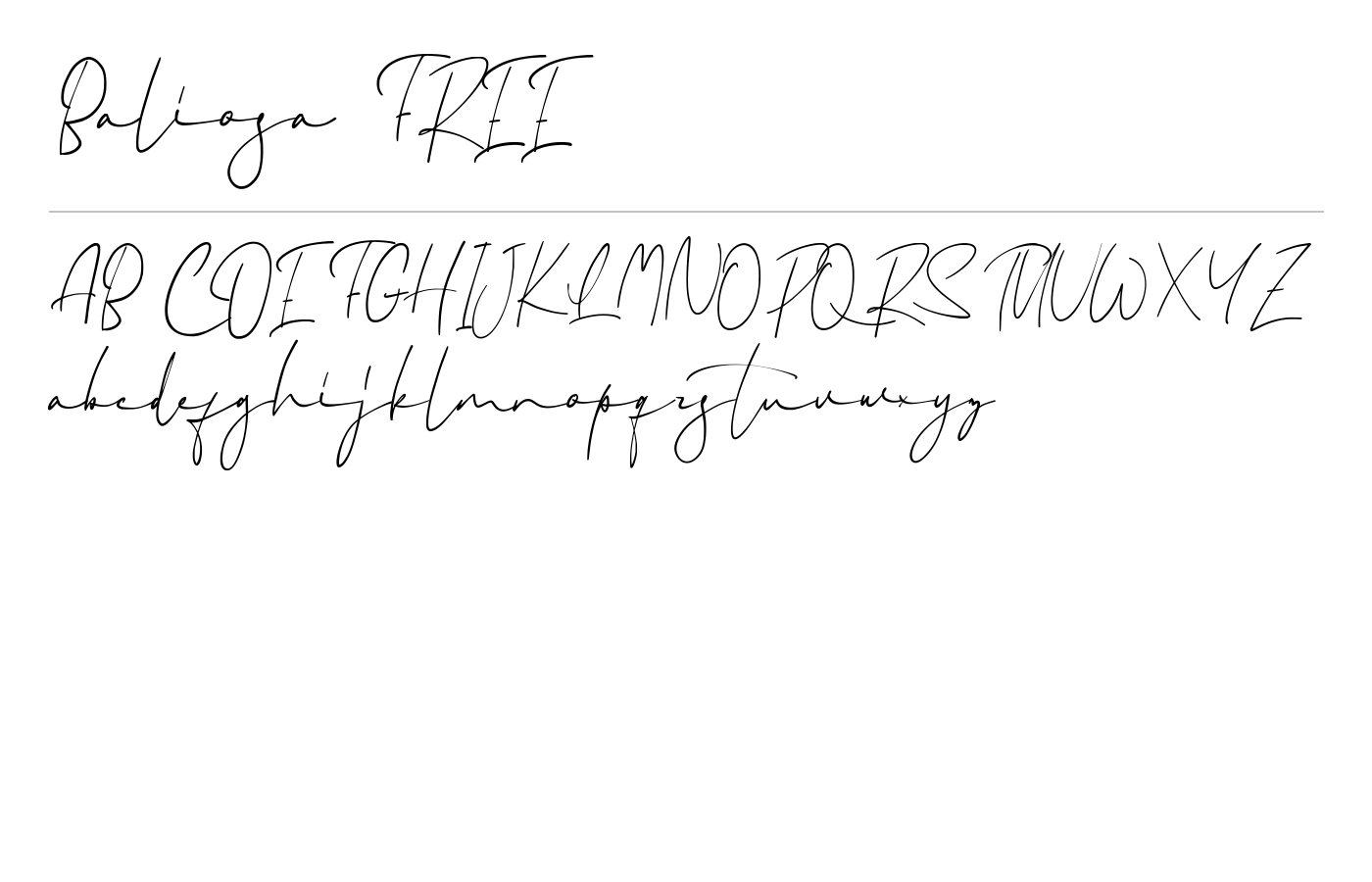 Baliosa Font preview
