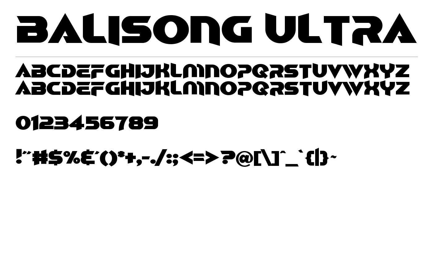 Balisong Font preview