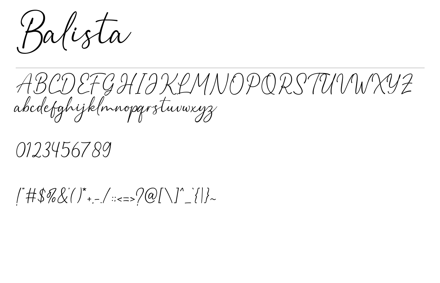 Balista Font preview