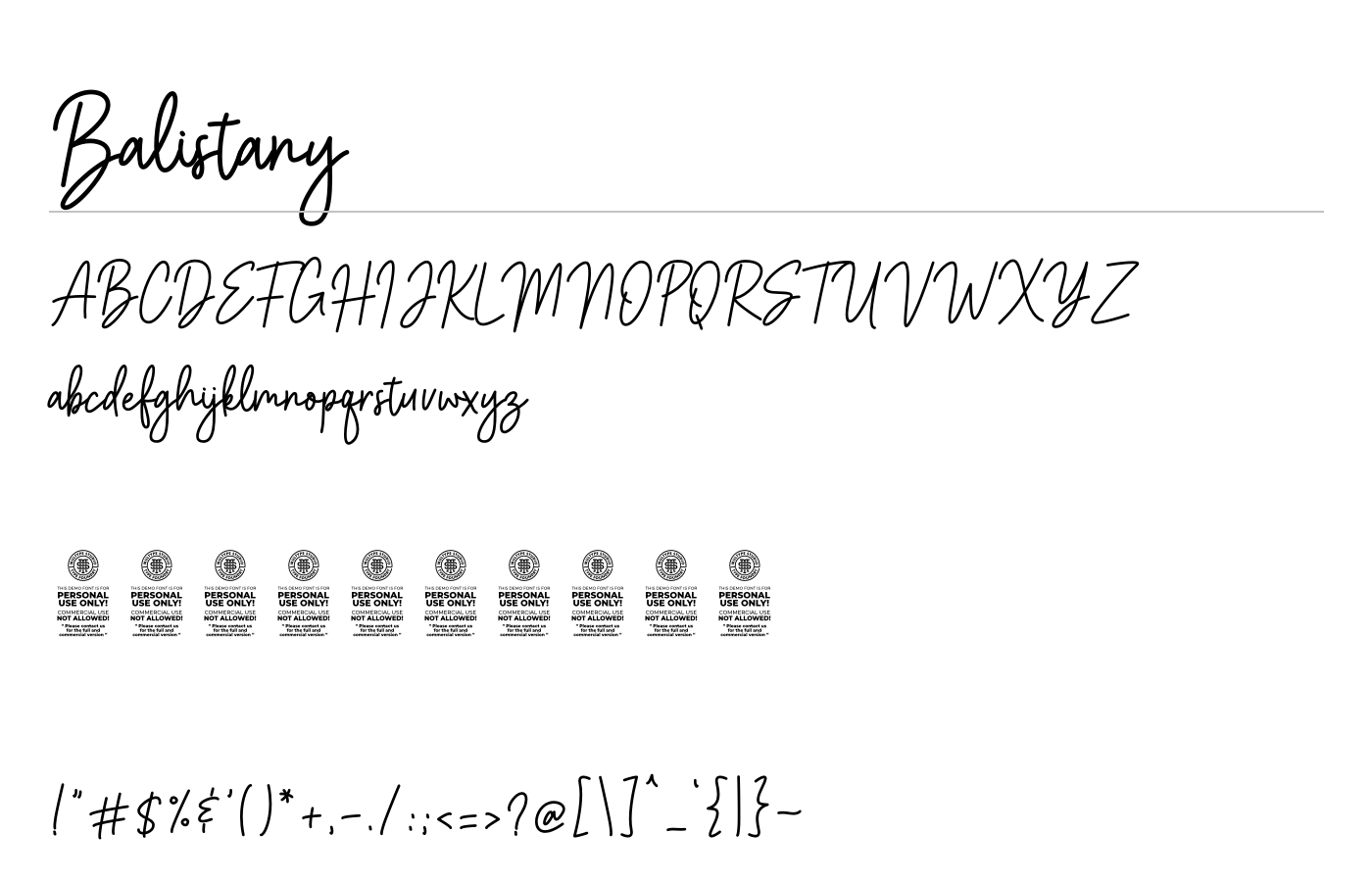 Balistany Font preview