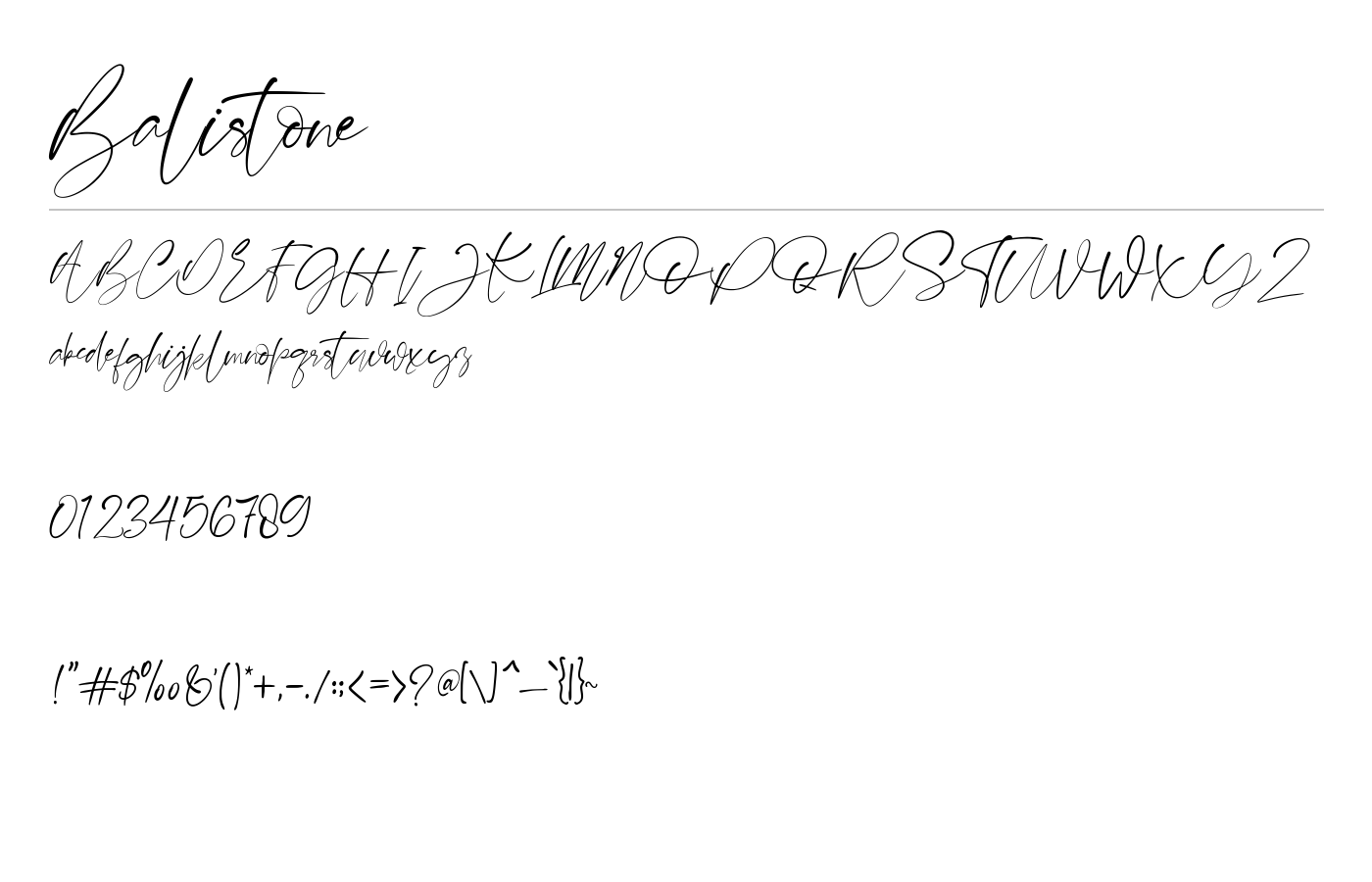 Balistone Font preview