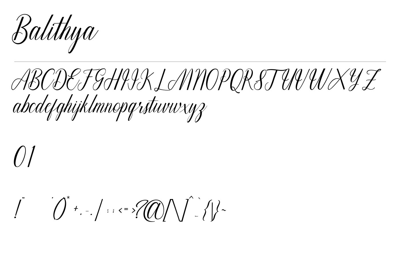 Balithya Font preview