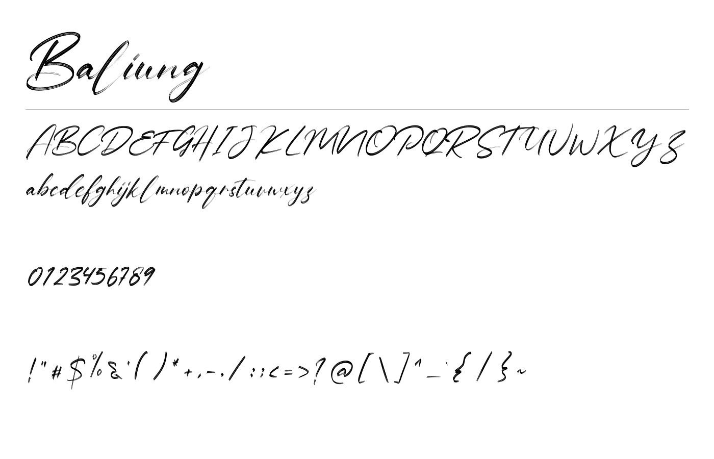 Baliung Font preview