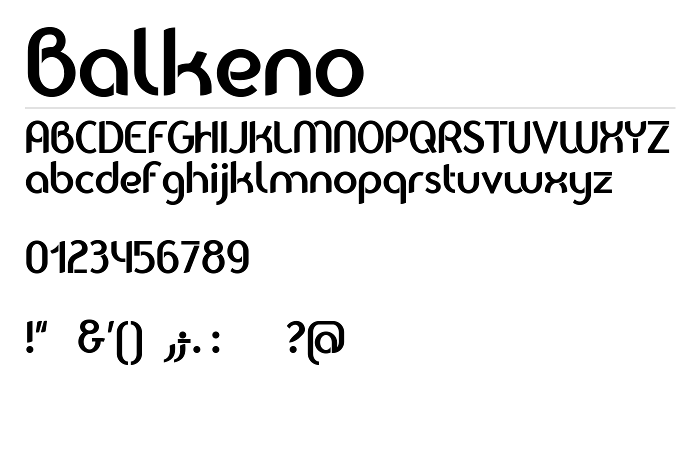 Balkeno Font preview