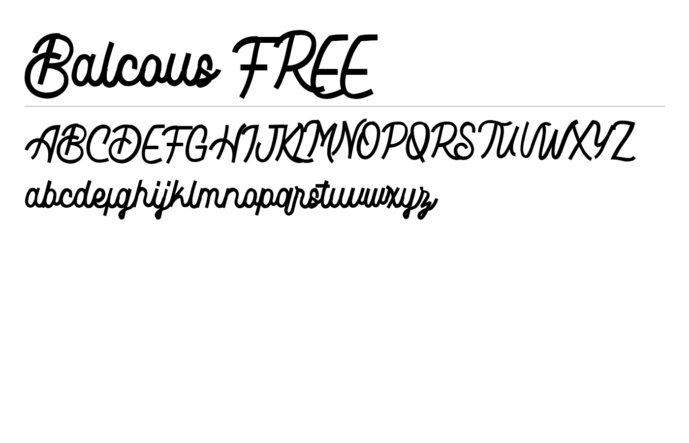 Balkous Font preview