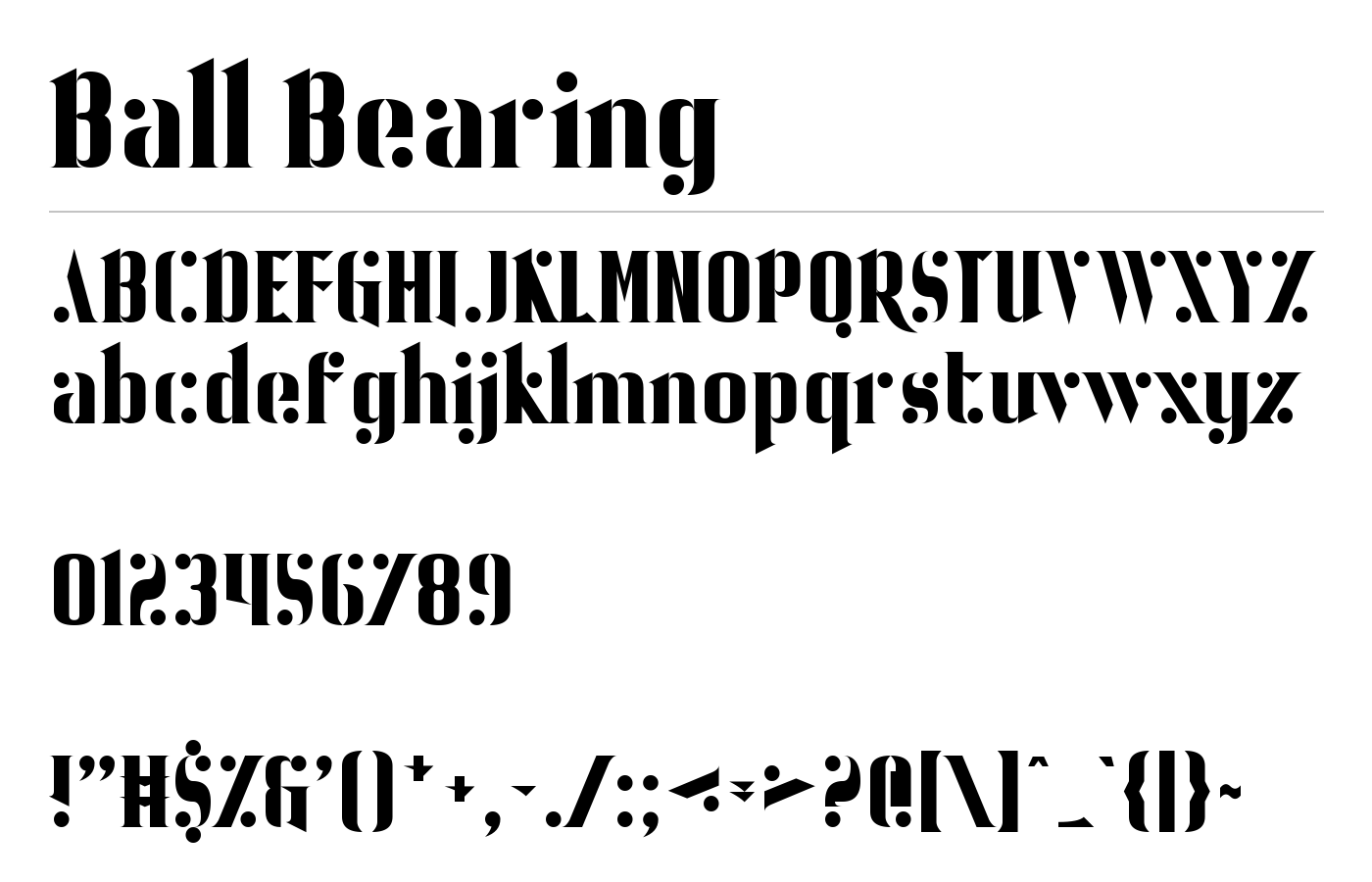Ball Bearing Font preview