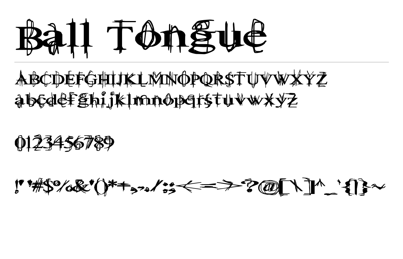 Ball Tongue Font preview