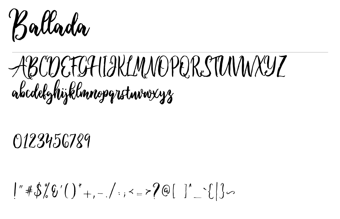 Ballada Font preview