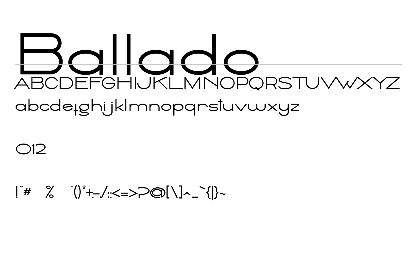 Ballado Font preview