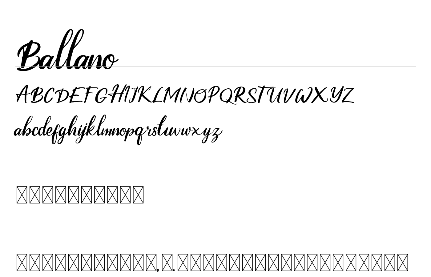 Ballano Font preview