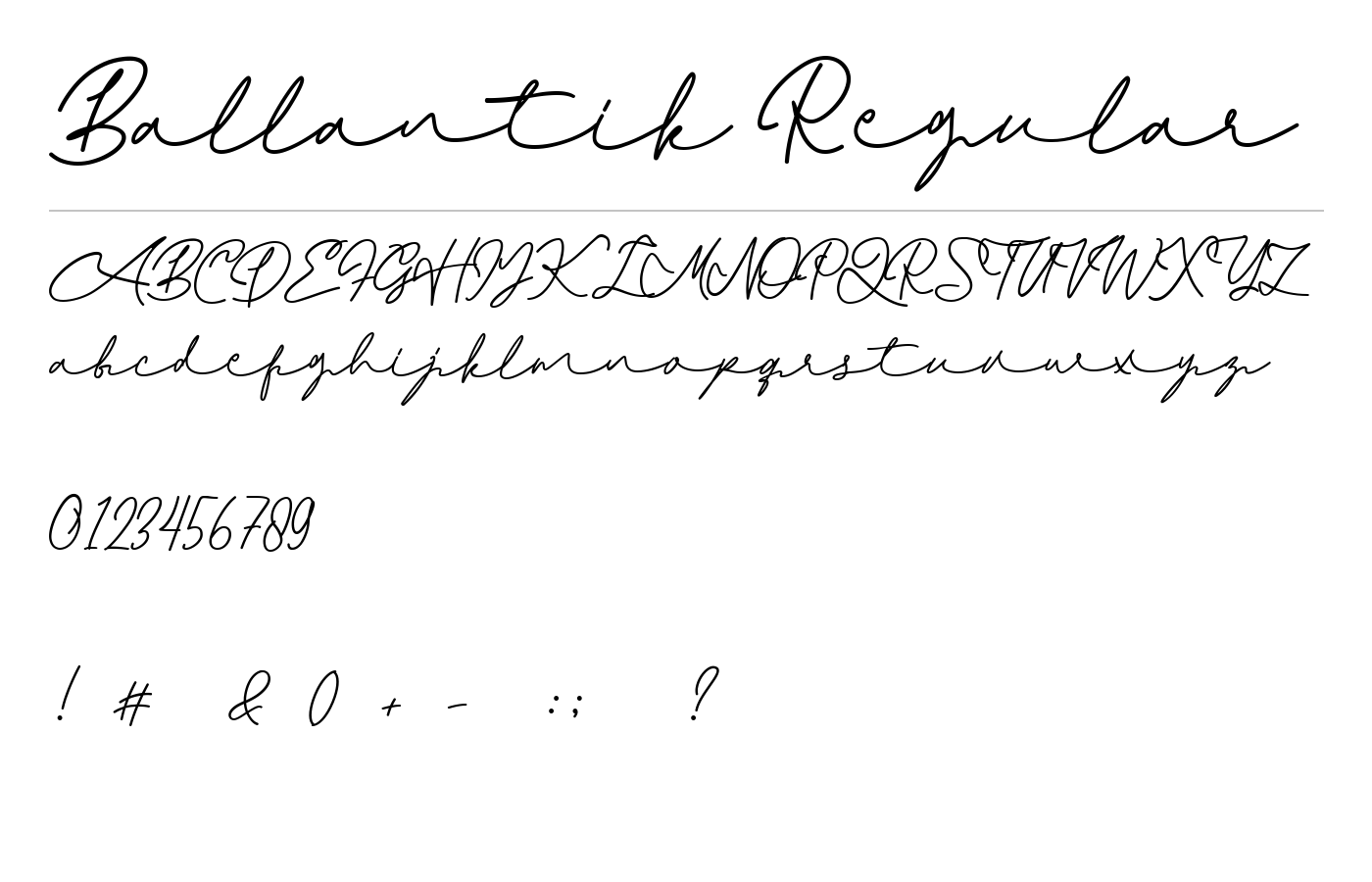 Ballantik Font preview