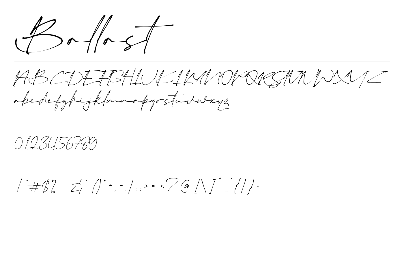Ballast Font preview