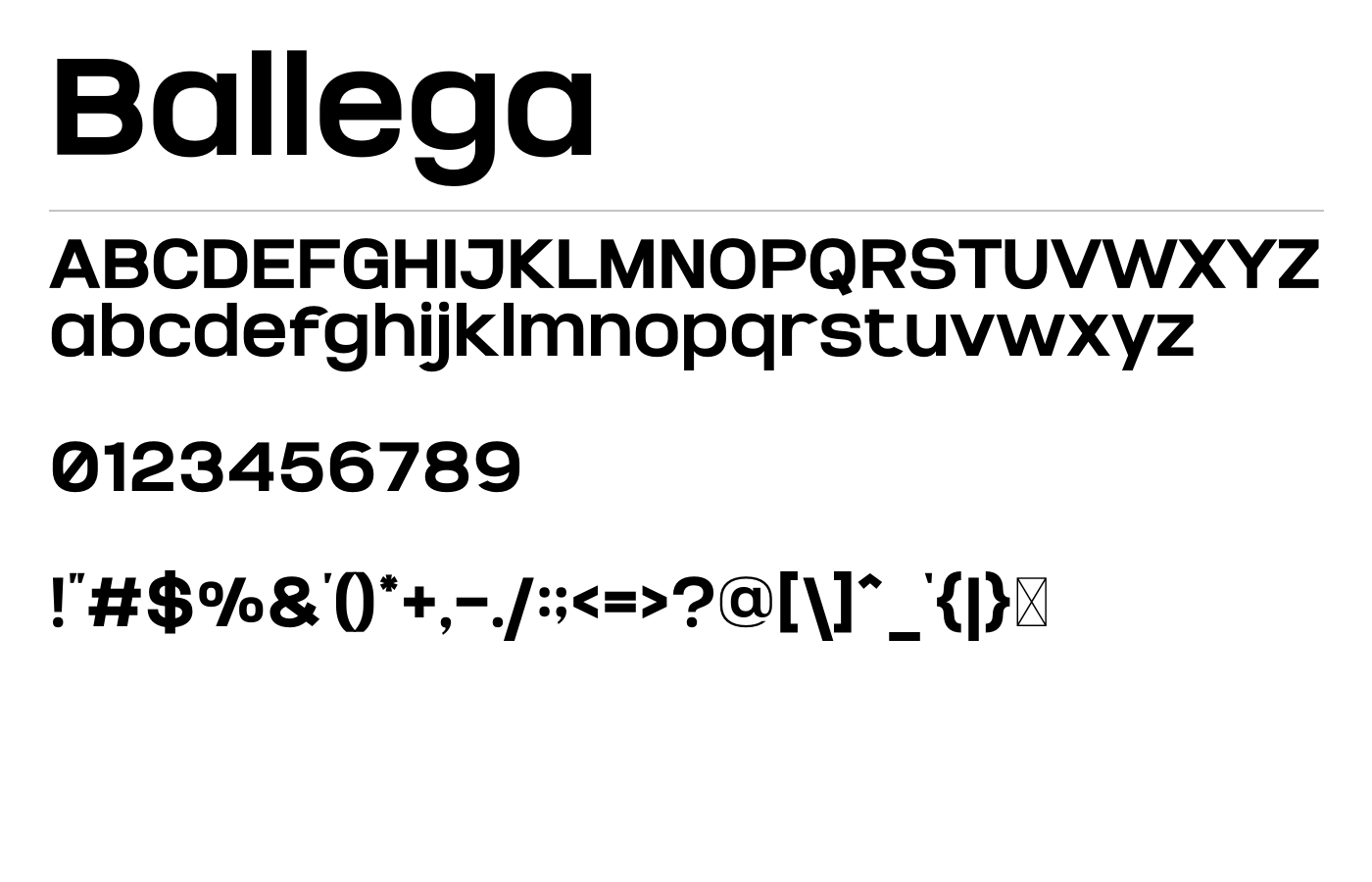 Ballega Font preview