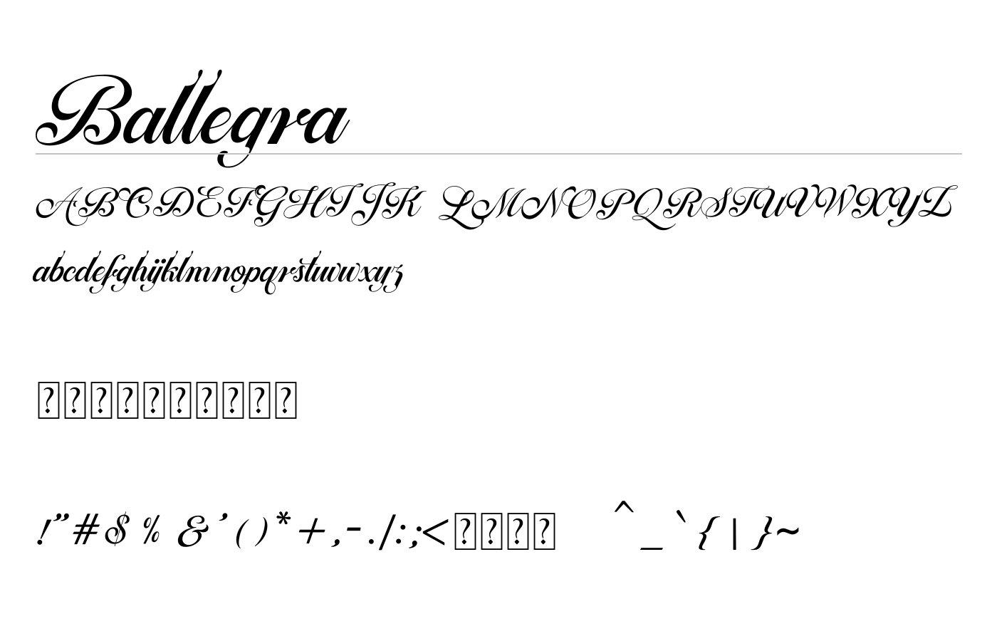 Ballegra Font preview