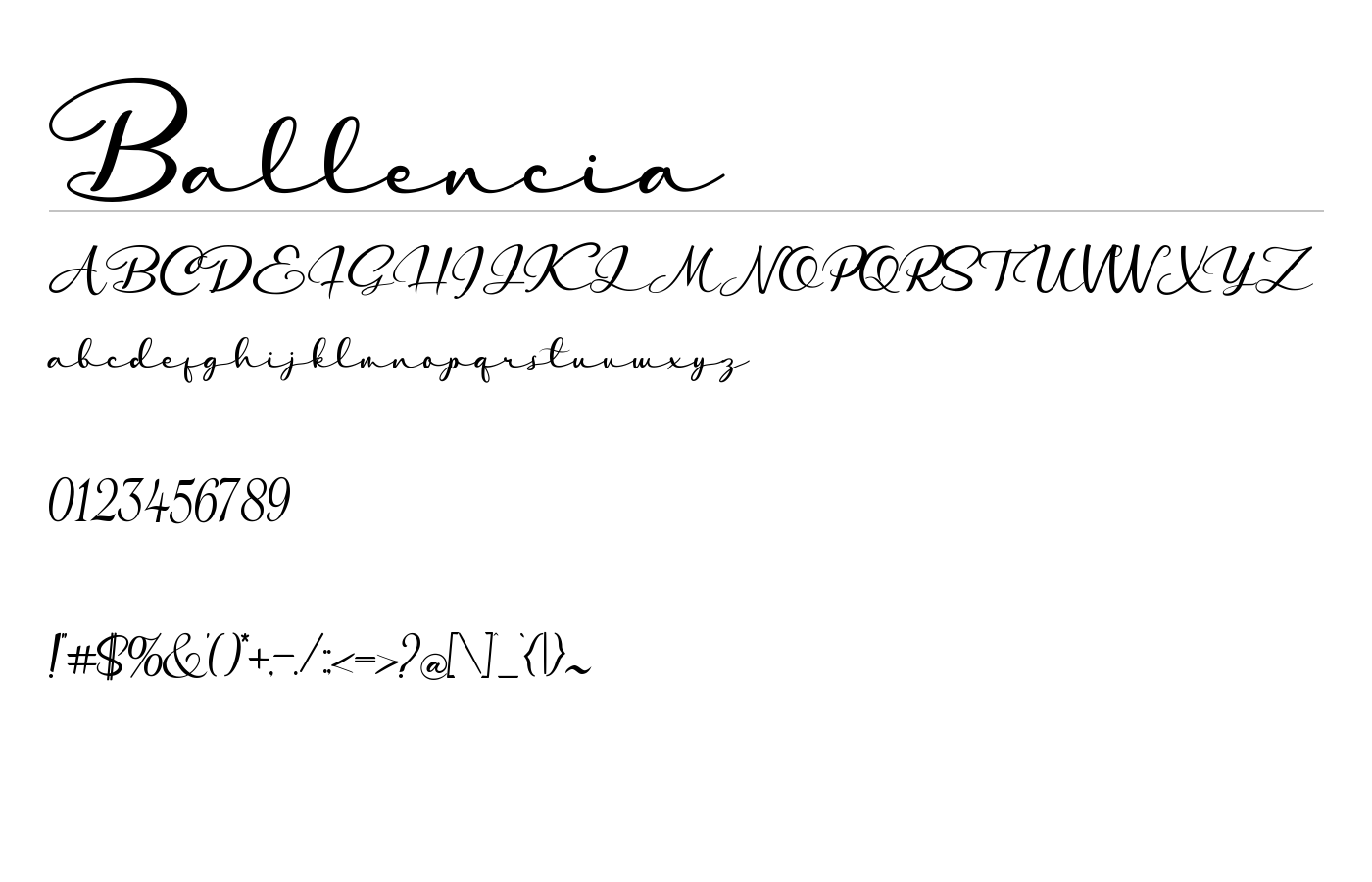 Ballencia Font preview