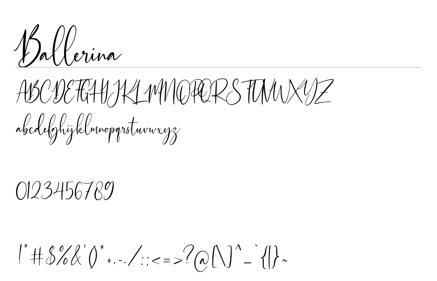 Ballerina Font preview