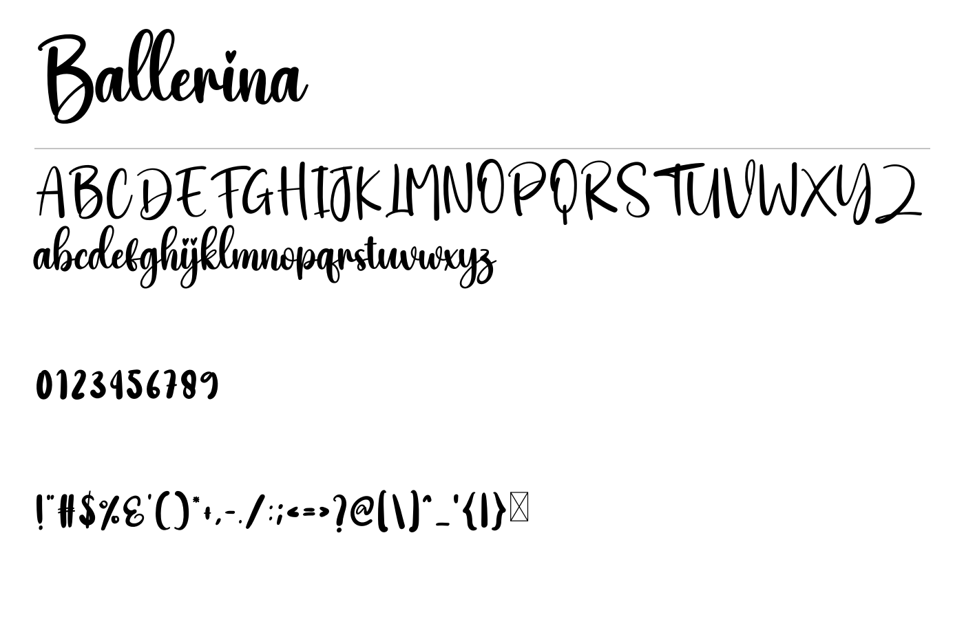 Ballerina Font preview
