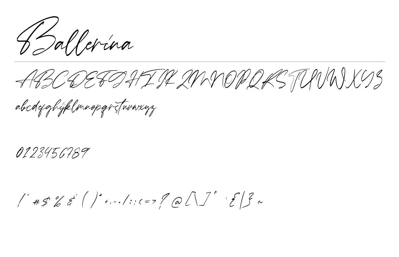 Ballerina Font preview