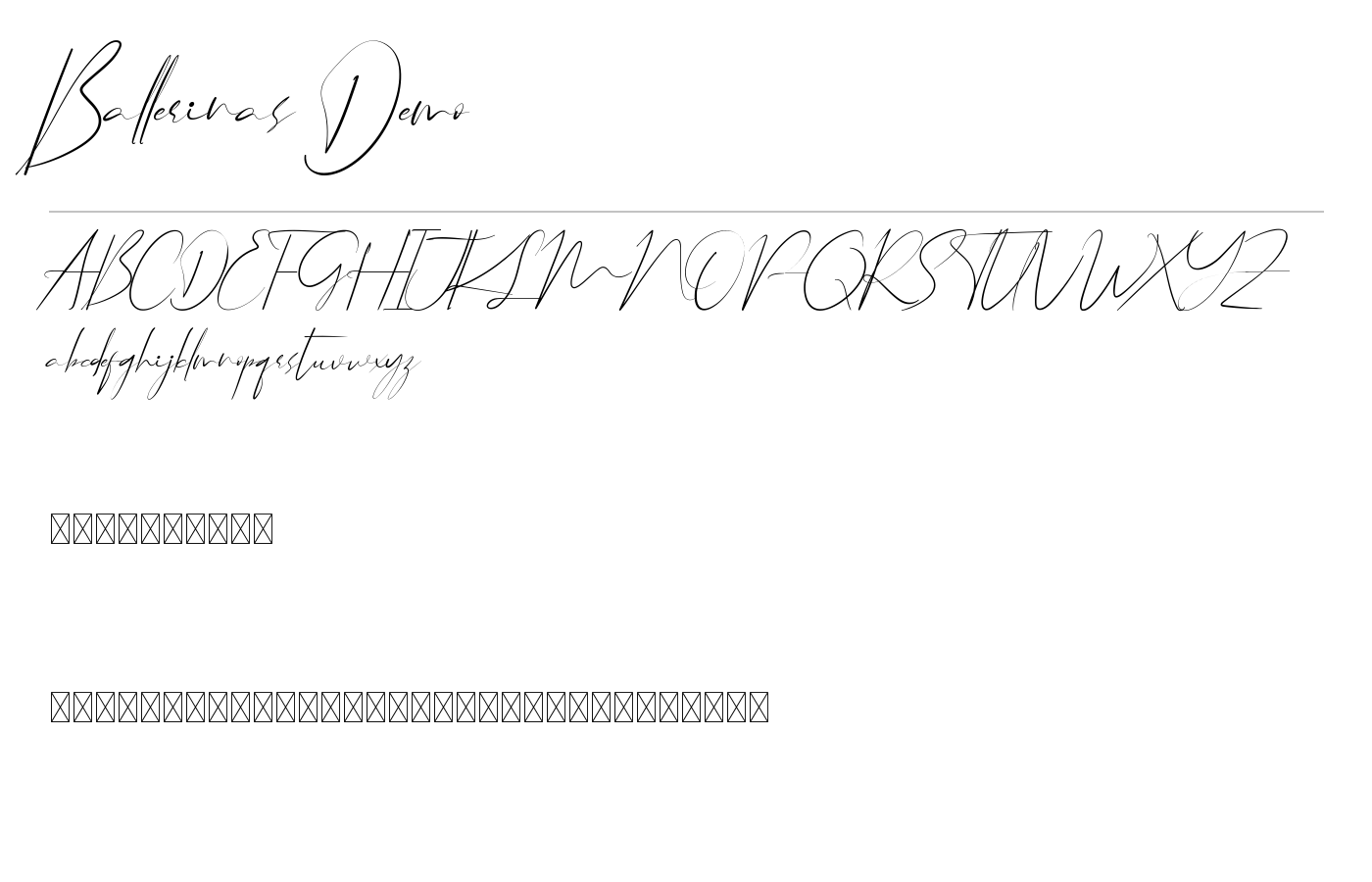 Ballerinas Demo Font preview