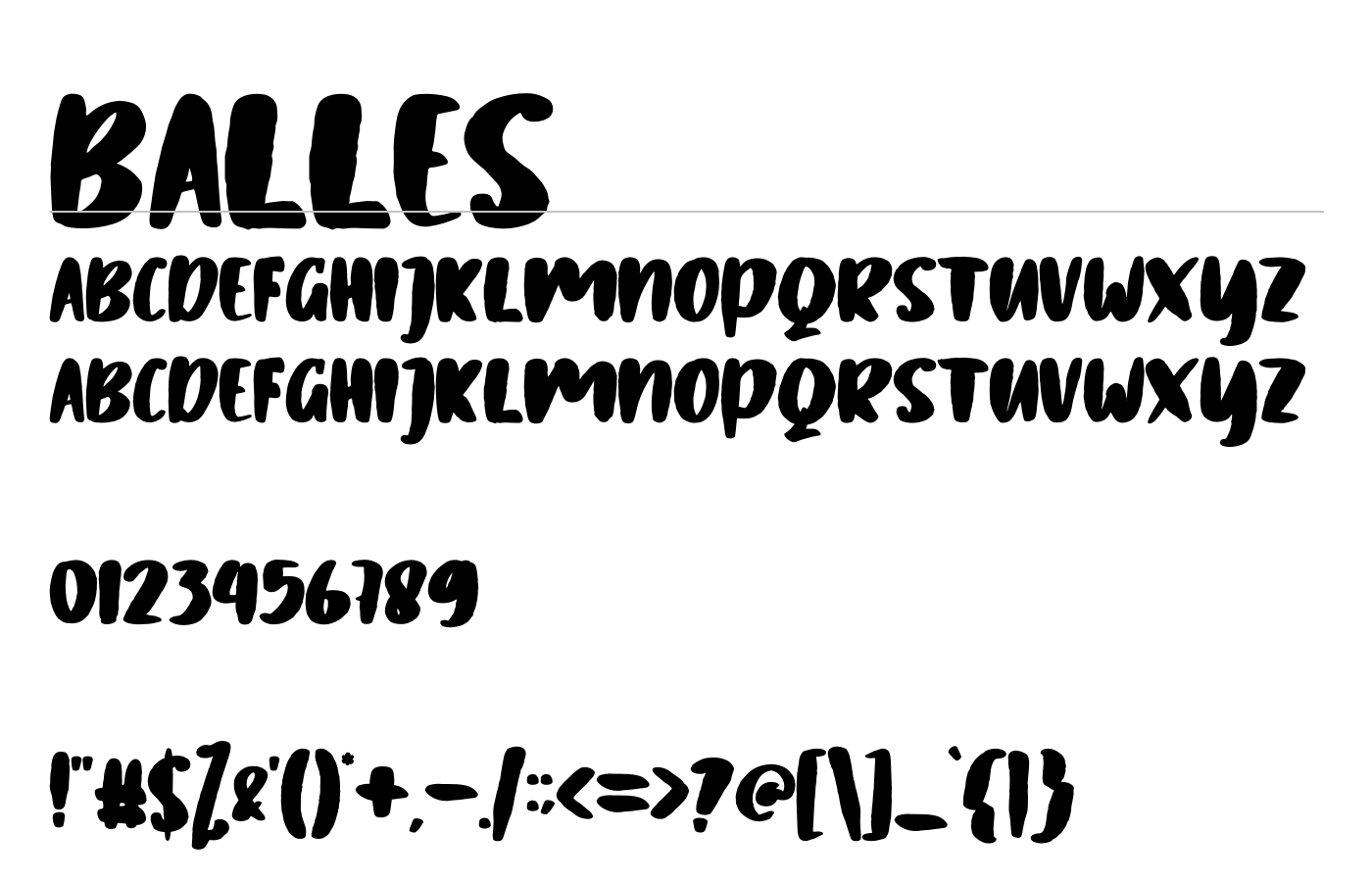 Balles Font preview