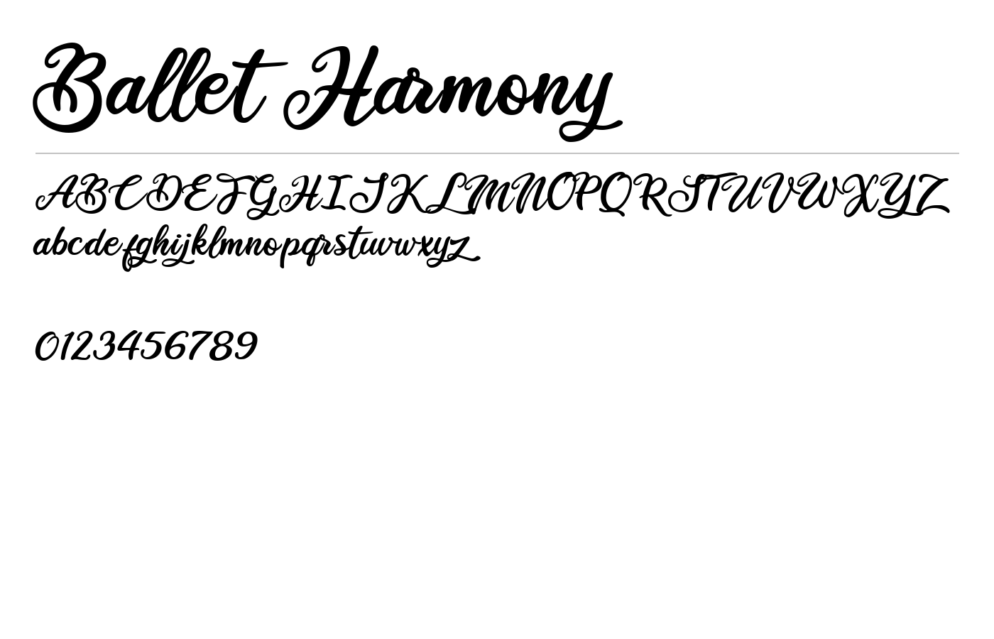 Ballet Harmony Font preview