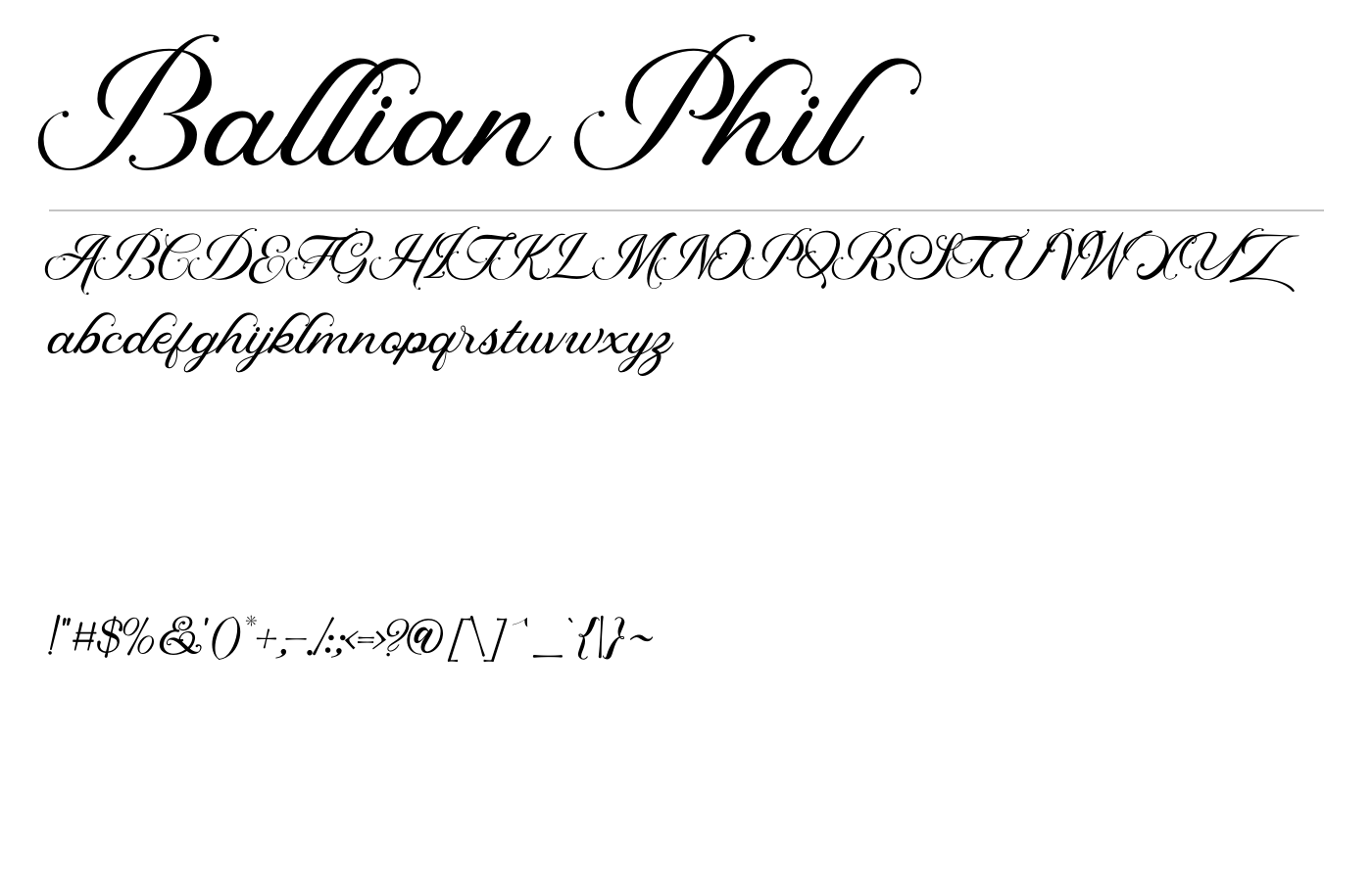 Ballian Phil Font preview