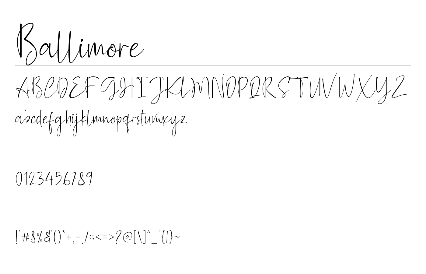 Ballimore Font preview