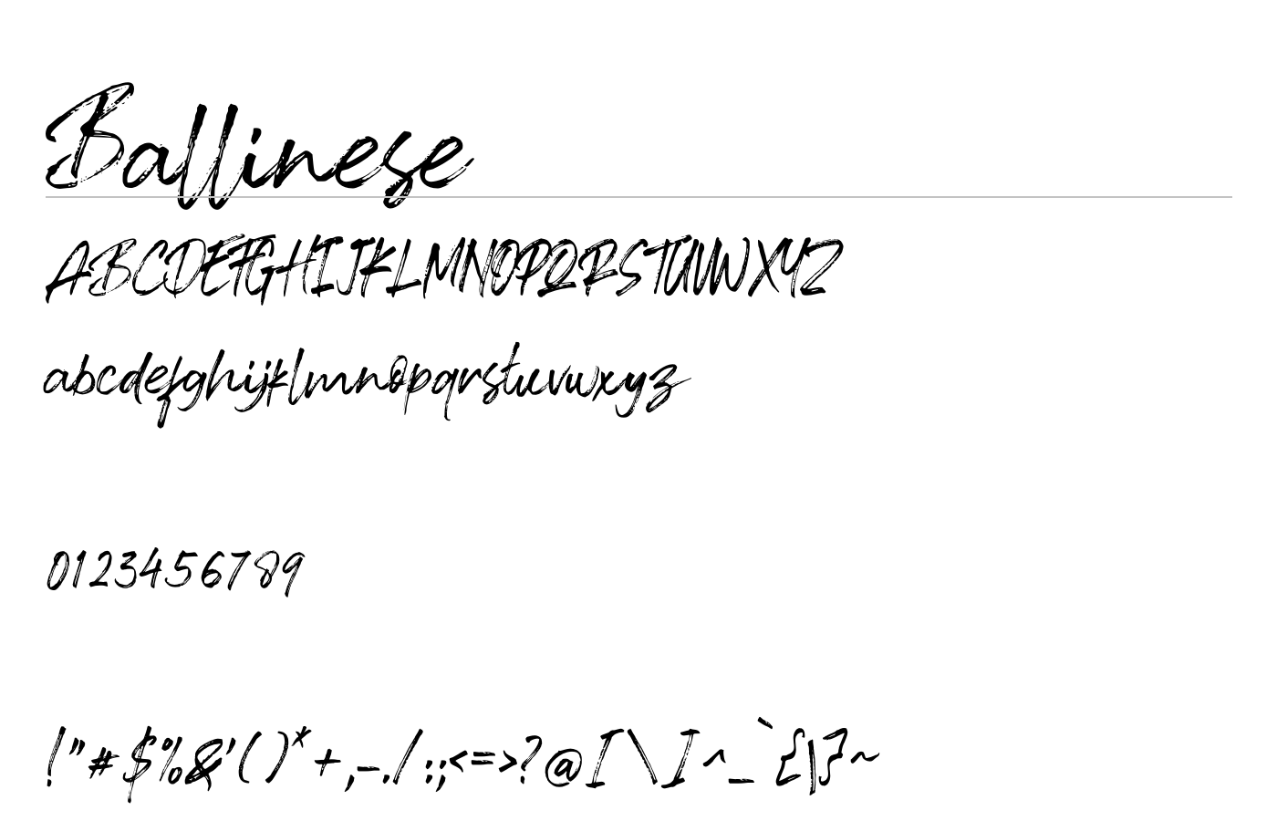 Ballinese Font preview