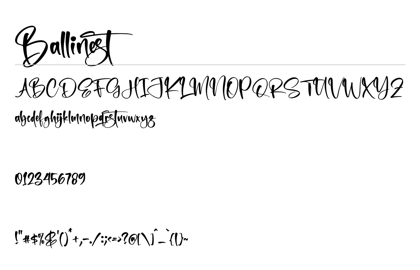 Ballinest Font preview