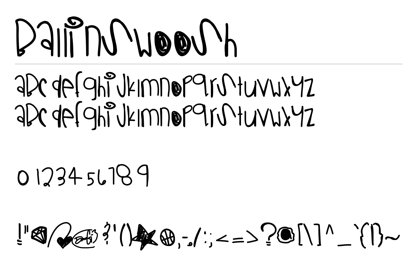 BallinSwoosh Font preview