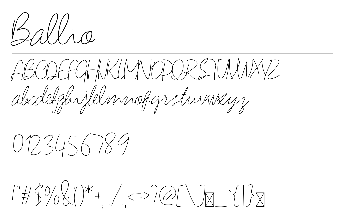 Ballio Font preview