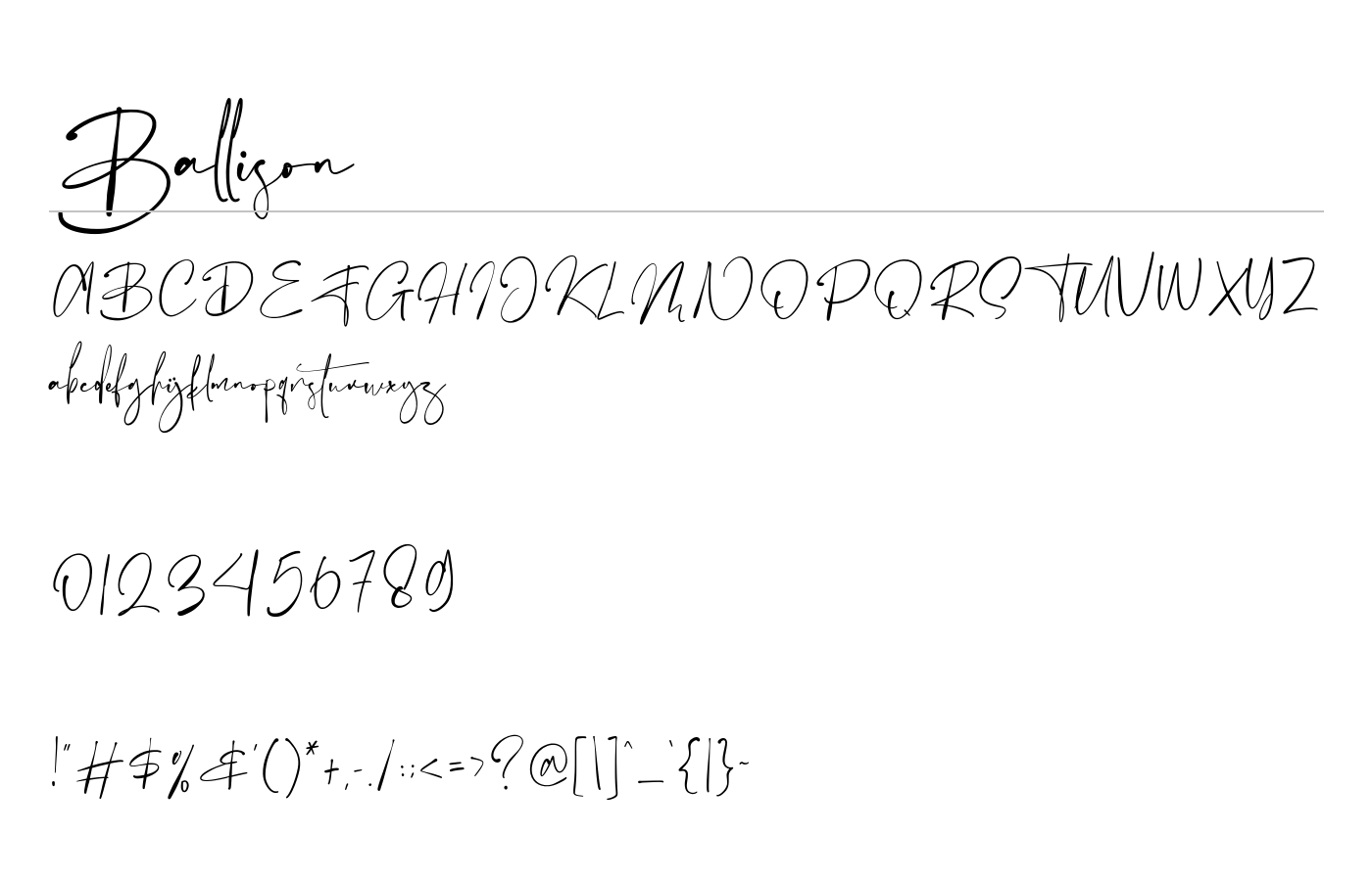 Ballison Font preview