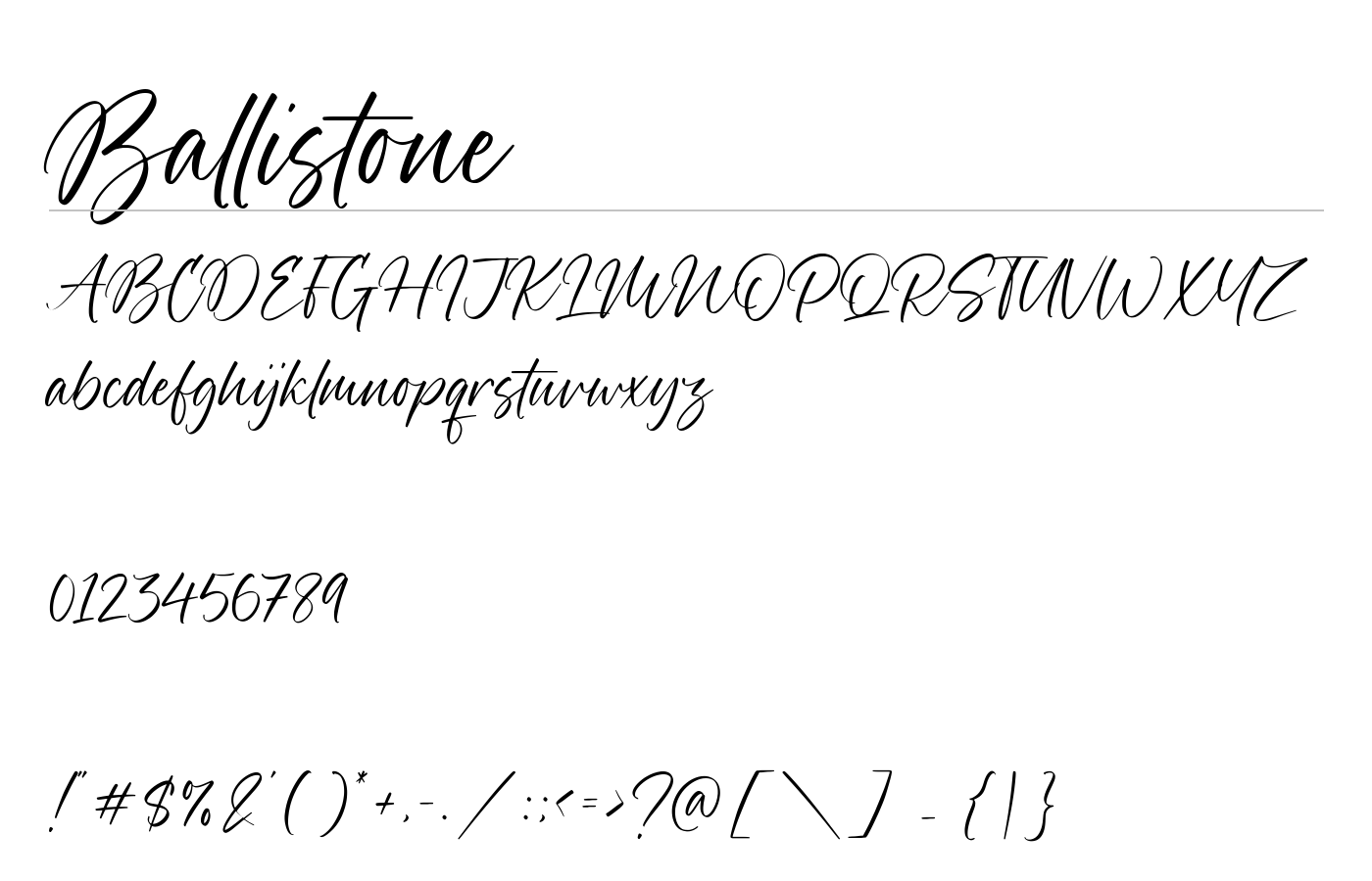 Ballistone Font preview