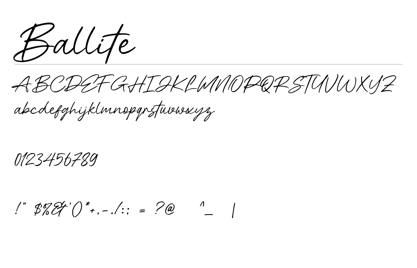Ballite Font preview