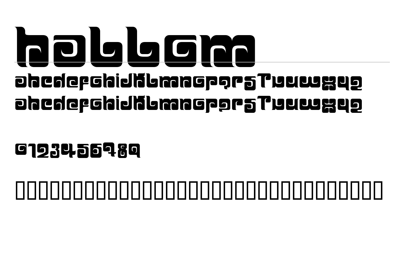 BALLOM Font preview