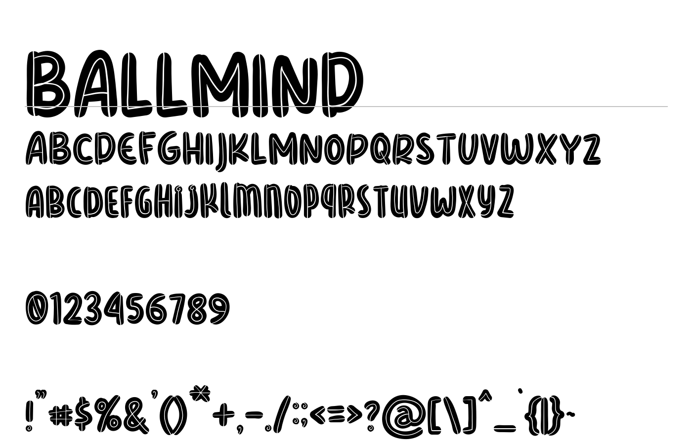 BALLMIND Font preview
