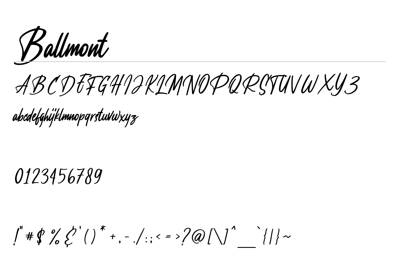 Ballmont Font preview
