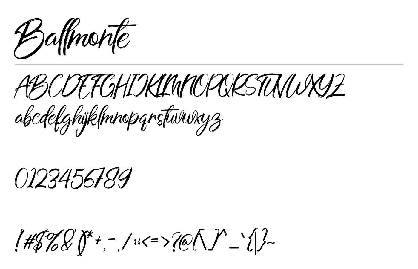 Ballmonte Font preview